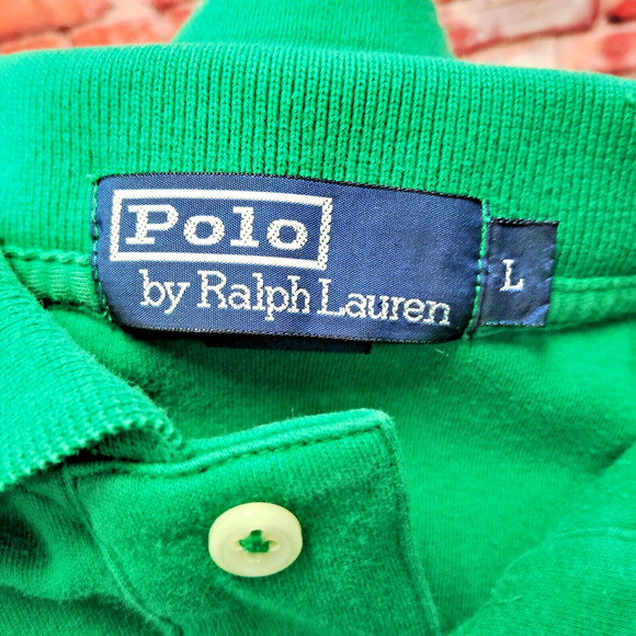 Polo Ralph Lauren Golf Polo Shirt Men's L Green Pony Logo Tipped Short Sleeve - Picture 6 of 7